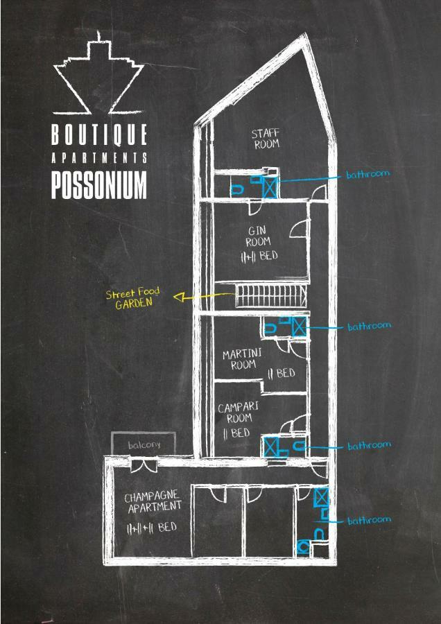 Street Food Possonium Apartments ブラチスラヴァ エクステリア 写真